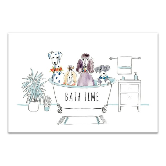 Creative Products Bath Time Dog 2 30 x 20 Canvas Wall Art