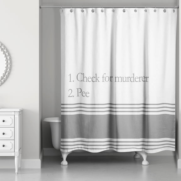 Creative Products Bathroom Checklist 71x74 Shower Curtain