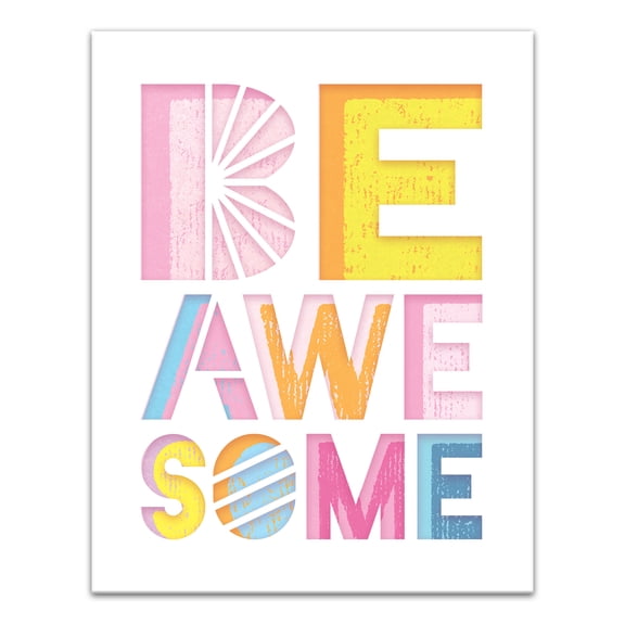 Creative Products Be Awesome 11x14 Canvas Wall Art