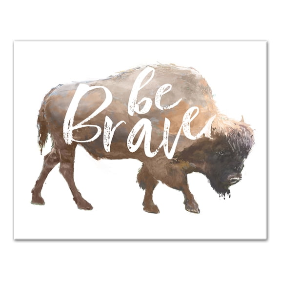 Creative Products Be Brave Buffalo 14x11 Canvas Wall Art