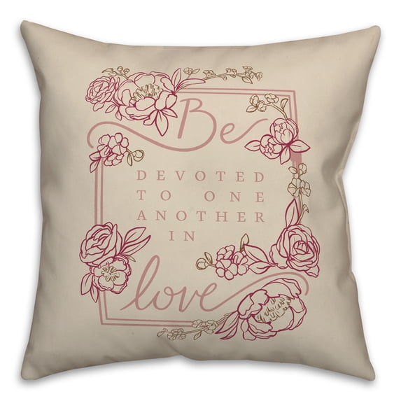 Creative Products Be Devoted 18 x 18 Spun Poly Pillow
