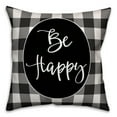 thumbnail image 1 of Creative Products Be Happy 18x18 Throw Pillow, 1 of 1