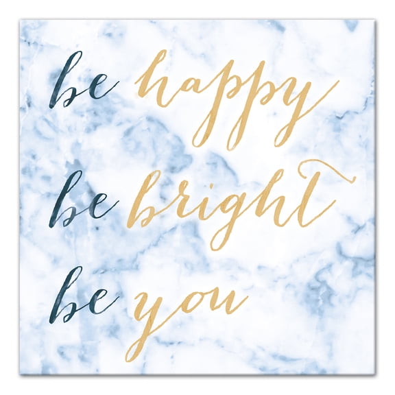 Creative Products Be Happy Be Bright 12x12 Canvas Wall Art
