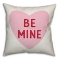 thumbnail image 1 of Creative Products Be Mine Candy Heart 16x16 Spun Poly Pillow, 1 of 2
