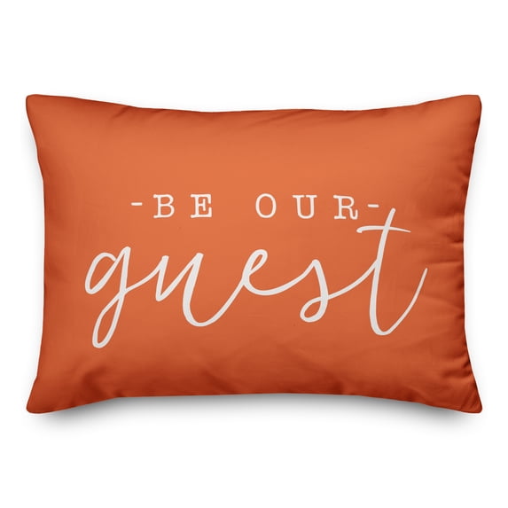 Creative Products Be Our Guest Script Orange 14x20 Indoor / Outdoor Pillow