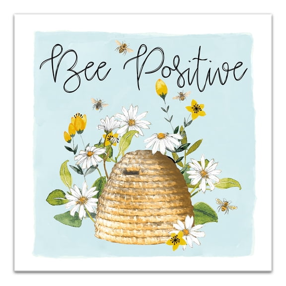 Creative Products Be Positive Honey Bee 12x12 Canvas Wall Art