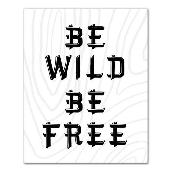Creative Products Be Wild Be Free 16x20 Canvas Wall Art