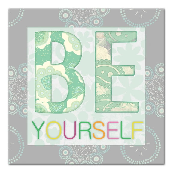 Creative Products Be Yourself Teal 16x16 Canvas Wall Art
