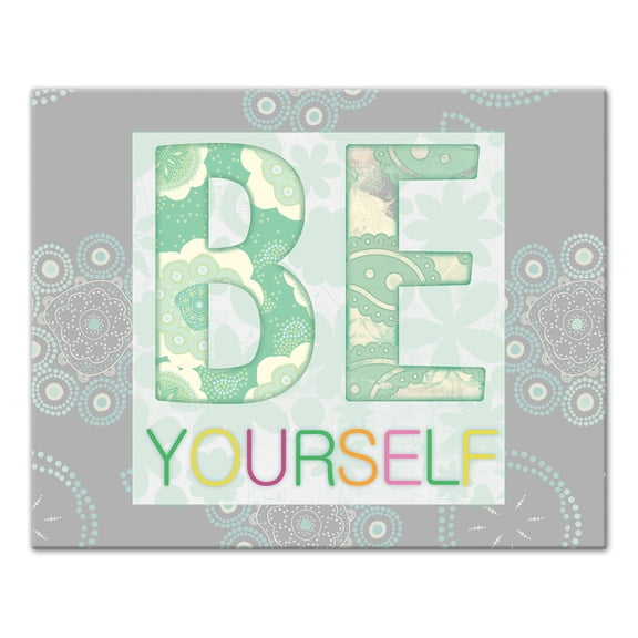 Creative Products Be Yourself Teal 20x16 Canvas Wall Art