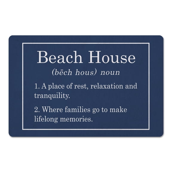 Creative Products Beach House Def Navy 27x18 Floor Mat