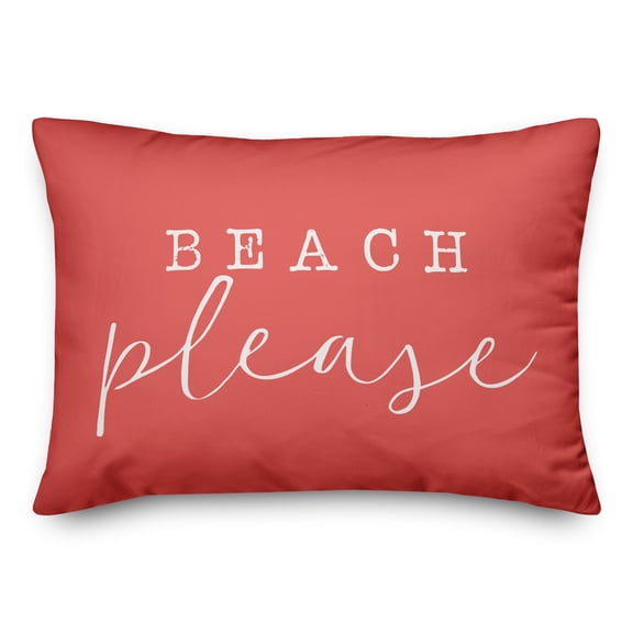 Creative Products Beach Please Coral 14x20 Indoor / Outdoor Pillow
