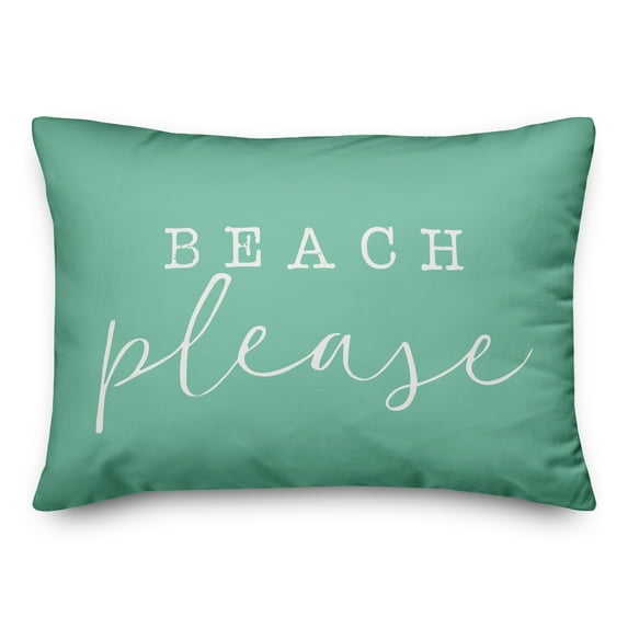 Creative Products Beach Please Mint 14x20 Indoor / Outdoor Pillow