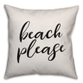 thumbnail image 1 of Creative Products Beach Please Script White and Black 16x16 Indoor / Outdoor Pillow, 1 of 2