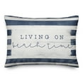 thumbnail image 1 of Creative Products Beach Time Stripes Navy 14x20 Spun Poly Pillow, 1 of 3