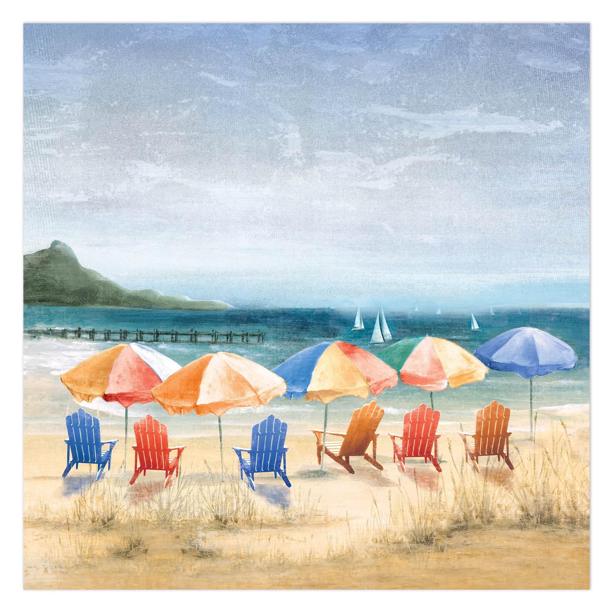 Creative Products Beach Umbrella Heaven 36x36 Canvas Wall Art