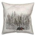 thumbnail image 1 of Creative Products Bear Forest on Linen 18x18 Spun Poly Pillow, 1 of 2