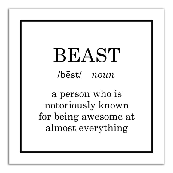 Creative Products Beast Definition 12 x 12 Canvas Wall Art