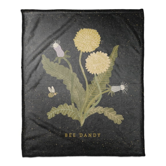 Creative Products Bee Dandy Dandelion 50 x 60 Coral Fleece Blanket