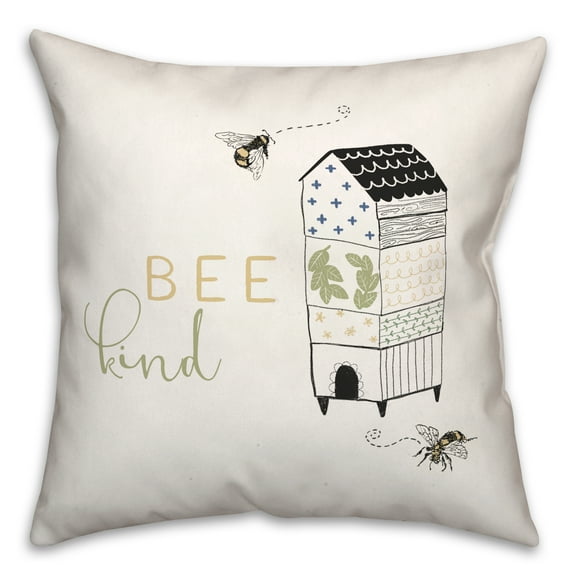 Creative Products Bee Kind Hive 18 x 18 Spun Poly Pillow