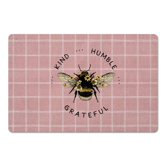 Creative Products Bee Kind Humble Pink 18 x 27 Floor Mat
