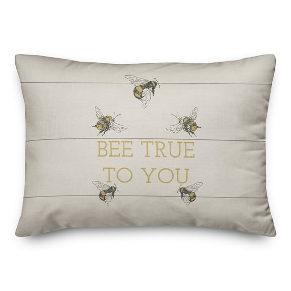 Creative Products Bee True To You 20 x 14 Spun Poly Pillow