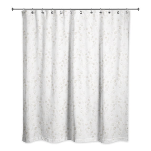Creative Products Beige Eucalyptus Pattern 71x74 Shower Curtain