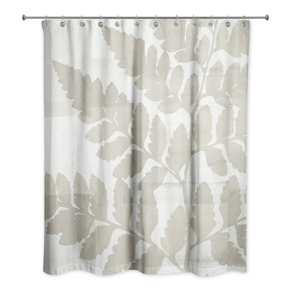Creative Products Beige Fern Collage 71x74 Shower Curtain