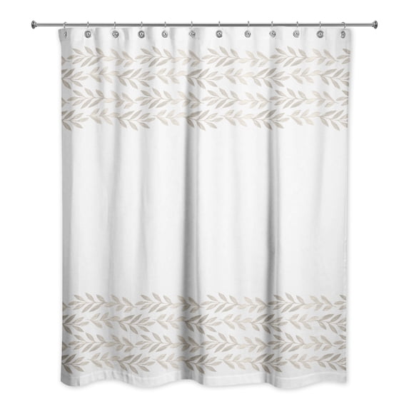 Creative Products Beige Vine Border 71x74 Shower Curtain