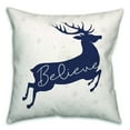 thumbnail image 1 of Creative Products Believe Deer 18x18 Spun Poly Pillow, 1 of 3