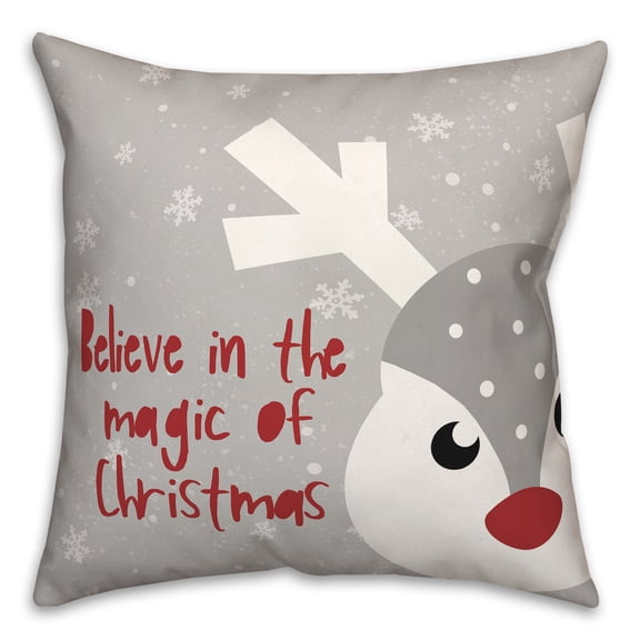 Creative Products Believe In The Magic Deer 16 x 16 Spun Poly Pillow