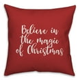 thumbnail image 1 of Creative Products Believe In The Magic Of Christmas in Red 18x18 Spun Poly Pillow, 1 of 2