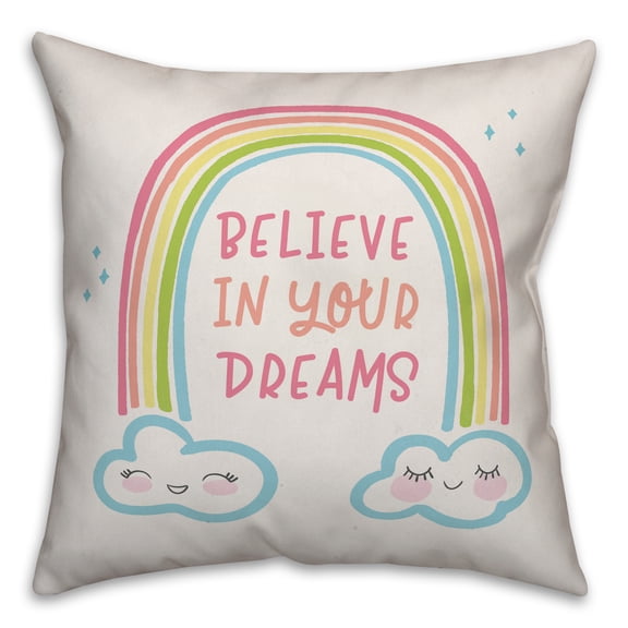 Creative Products Believe In Your Dreams 16x16 Spun Poly Pillow