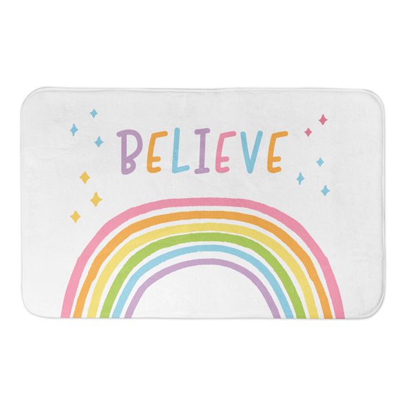 Creative Products Believe Rainbow 34x21 Bath Mat