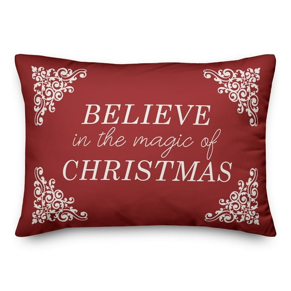 Creative Products Believe in the magic of Christmas 14x20 Spun Poly Pillow