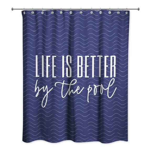 Creative Products Better By The Pool 2 71x74 Shower Curtain