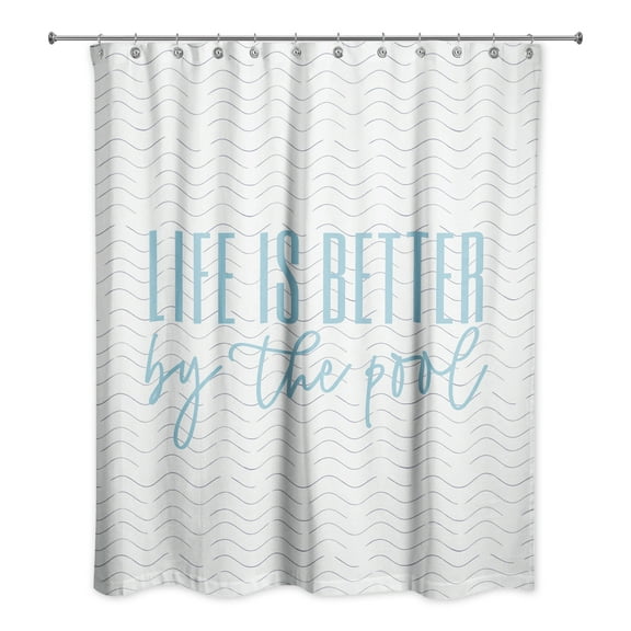 Creative Products Better By The Pool 4 71x74 Shower Curtain