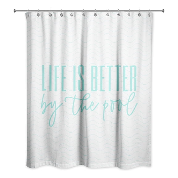 Creative Products Better By The Pool 5 71x74 Shower Curtain