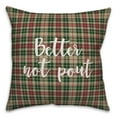thumbnail image 1 of Creative Products Better Not Pout in Tartan Plaid 18x18 Spun Poly Pillow, 1 of 2