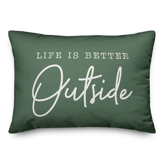 Creative Products Better Outside Green 14 x 20 Indoor / Outdoor Pillow