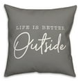 thumbnail image 1 of Creative Products Better Outside Gray 16 x 16 Indoor / Outdoor Pillow, 1 of 3