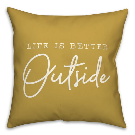 Creative Products Better Outside Yellow 16 x 16 Indoor / Outdoor Pillow