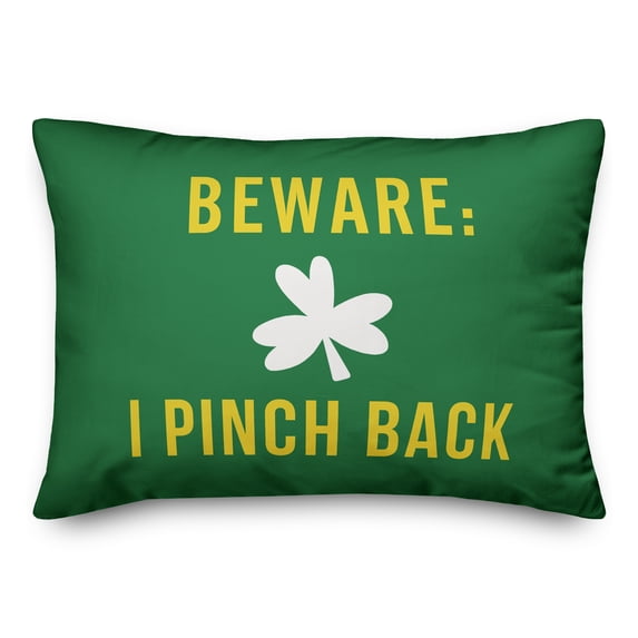 Creative Products Beware: I Pinch Back 14 x 20 Spun Poly Pillow