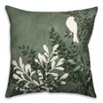 thumbnail image 1 of Creative Products Bird on Branch on Green 18x18 Indoor / Outdoor Pillow, 1 of 3