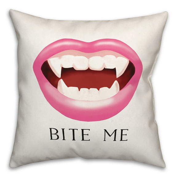 Creative Products Bite Me Vampire 20 x 20 Spun Poly Pillow