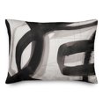 thumbnail image 1 of Creative Products Black Abstract Brushstrokes 14x20 Indoor / Outdoor Pillow, 1 of 3