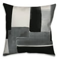 thumbnail image 1 of Creative Products Black Abstract Design 18x18 Indoor / Outdoor Pillow, 1 of 3