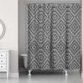 thumbnail image 1 of Creative Products Black Aztec Lines  71x74 Shower Curtain, 1 of 2