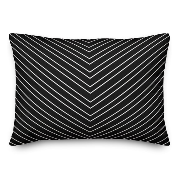 Creative Products Black Chevron 14x20 Spun Poly Pillow