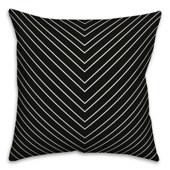 Creative Products Black Chevron 16x16 Spun Poly Pillow