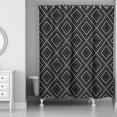 thumbnail image 1 of Creative Products Black Diamond Grid 71x74 Shower Curtain, 1 of 2